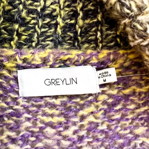 Greylin Rainbow Colorful Knit Fringe Bohemian Preppy Cardigan Tie Waist Cardigan - Picture 7 of 9